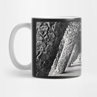 Walking under a wave of stone Mug